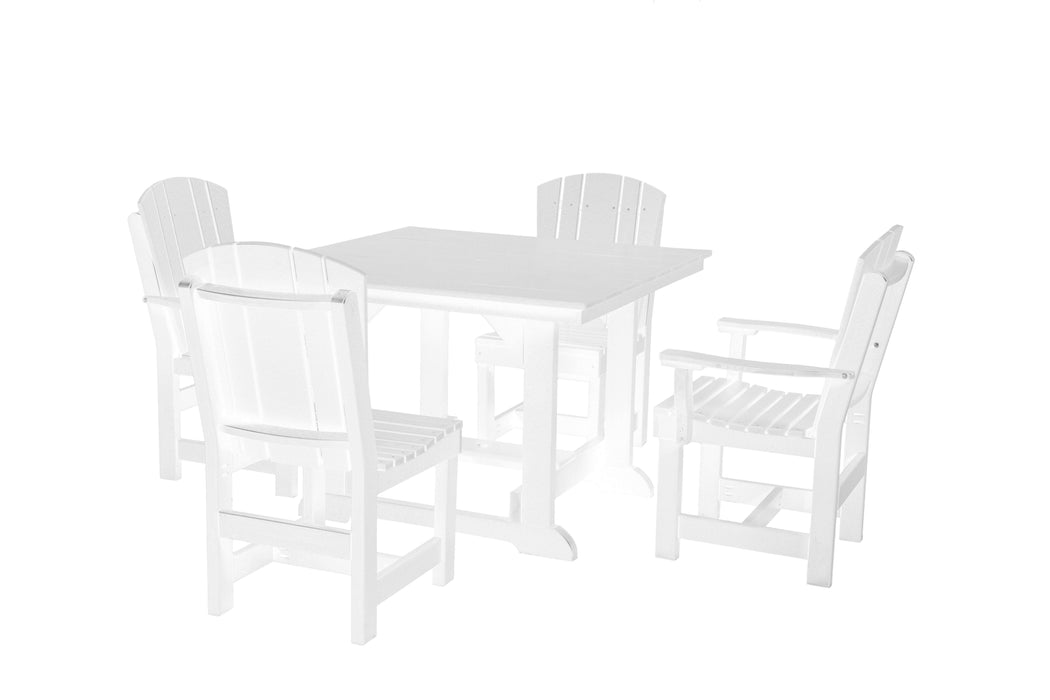 Wildridge Wildridge Heritage Recycled Plastic 5 Pc Dining Set White Dining Sets LCC-186-WH