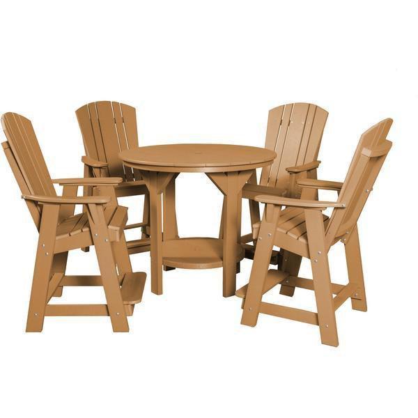 Wildridge Wildridge Heritage Recycled Plastic 5 Piece Pub Table Set Cedar Dining Sets LCC-180-CE