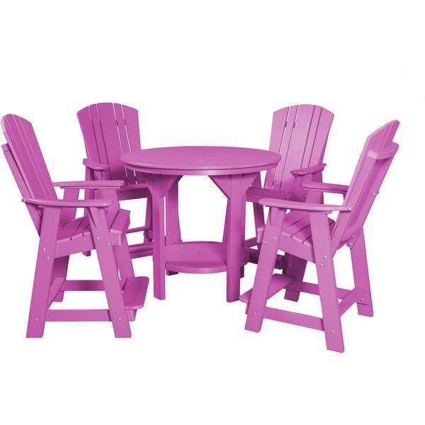 Wildridge Wildridge Heritage Recycled Plastic 5 Piece Pub Table Set Purple Dining Sets LCC-180-PU