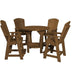 Wildridge Wildridge Heritage Recycled Plastic 5 Piece Pub Table Set Tudor Brown Dining Sets LCC-180-TB
