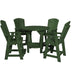 Wildridge Wildridge Heritage Recycled Plastic 5 Piece Pub Table Set Turf Green Dining Sets LCC-180-TG