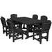 Wildridge Wildridge Heritage Recycled Plastic 7 Pc Dining Set Black Dining Sets LCC-188-B
