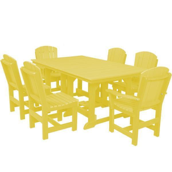 Wildridge Wildridge Heritage Recycled Plastic 7 Pc Dining Set Lemon Yellow Dining Sets LCC-188-LY