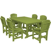 Wildridge Wildridge Heritage Recycled Plastic 7 Pc Dining Set Lime Green Dining Sets LCC-188-LMG