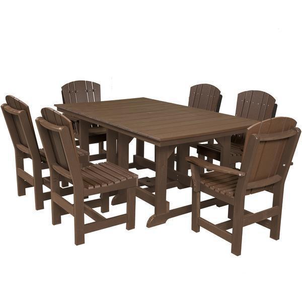 Wildridge Wildridge Heritage Recycled Plastic 7 Pc Dining Set Tudor Brown Dining Sets LCC-188-TB