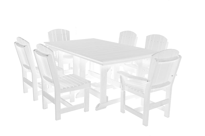 Wildridge Wildridge Heritage Recycled Plastic 7 Pc Dining Set White Dining Sets LCC-188-WH