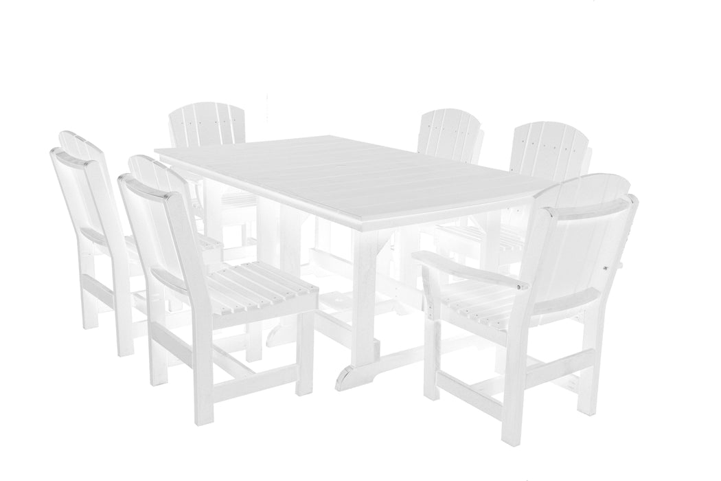 Wildridge Wildridge Heritage Recycled Plastic 7 Pc Dining Set White Dining Sets LCC-188-WH