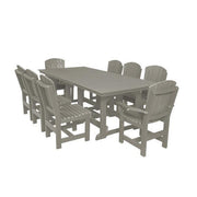 Wildridge Wildridge Heritage Recycled Plastic 9 Piece Dining Set Light Gray Dining Sets LCC-190-LG