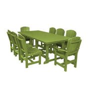 Wildridge Wildridge Heritage Recycled Plastic 9 Piece Dining Set Lime Green Dining Sets LCC-190-LMG