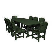 Wildridge Wildridge Heritage Recycled Plastic 9 Piece Dining Set Turf Green Dining Sets LCC-190-TG