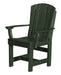 Wildridge Wildridge Heritage Recycled Plastic Dining Chair with Arms Turf Green Chair LCC-154-TG