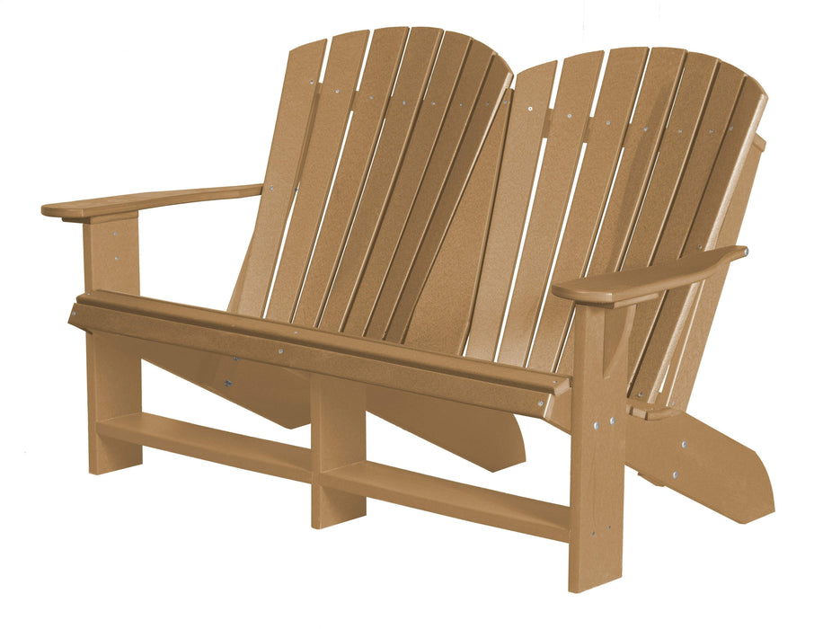 Wildridge Wildridge Heritage Recycled Plastic Double Adirondack Bench Cedar Adirondack Bench LCC-129-CE