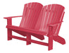 Wildridge Wildridge Heritage Recycled Plastic Double Adirondack Bench Dark Pink Adirondack Bench LCC-129-DP