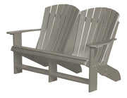 Wildridge Wildridge Heritage Recycled Plastic Double Adirondack Bench Light Gray Adirondack Bench LCC-129-LG