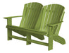 Wildridge Wildridge Heritage Recycled Plastic Double Adirondack Bench Lime Green Adirondack Bench LCC-129-LMG