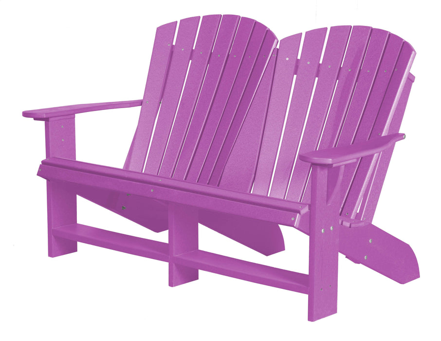Wildridge Wildridge Heritage Recycled Plastic Double Adirondack Bench Purple Adirondack Bench LCC-129-PU