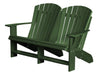 Wildridge Wildridge Heritage Recycled Plastic Double Adirondack Bench Turf Green Adirondack Bench LCC-129-TG