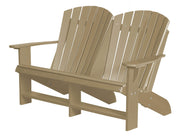 Wildridge Wildridge Heritage Recycled Plastic Double Adirondack Bench Weatherwood Adirondack Bench LCC-129-WW