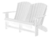 Wildridge Wildridge Heritage Recycled Plastic Double Adirondack Bench White Adirondack Bench LCC-129-WH