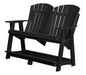 Wildridge Wildridge Heritage Recycled Plastic Double High Adirondack Bench Black Adirondack Bench LCC-130-B