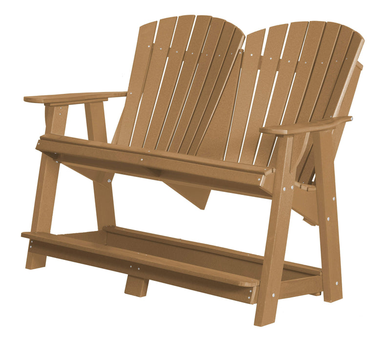 Wildridge Wildridge Heritage Recycled Plastic Double High Adirondack Bench Cedar Adirondack Bench LCC-130-CE