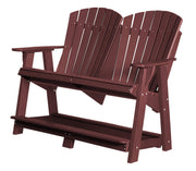 Wildridge Wildridge Heritage Recycled Plastic Double High Adirondack Bench Cherry Adirondack Bench LCC-130-C