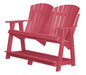 Wildridge Wildridge Heritage Recycled Plastic Double High Adirondack Bench Dark Pink Adirondack Bench LCC-130-DP