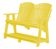Wildridge Wildridge Heritage Recycled Plastic Double High Adirondack Bench Lemon Yellow Adirondack Bench LCC-130-LY