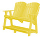 Wildridge Wildridge Heritage Recycled Plastic Double High Adirondack Bench Lemon Yellow Adirondack Bench LCC-130-LY