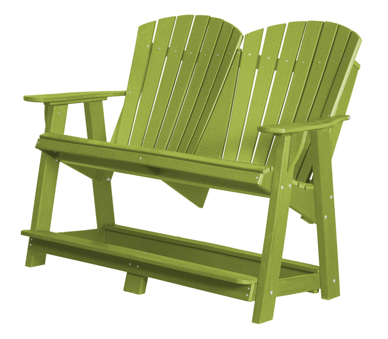 Wildridge Wildridge Heritage Recycled Plastic Double High Adirondack Bench Lime Green Adirondack Bench LCC-130-LMG