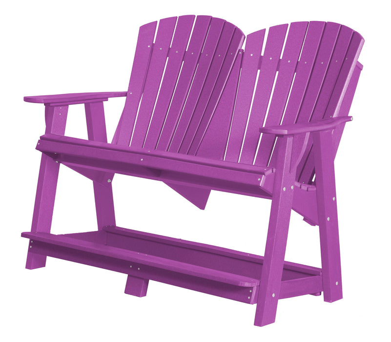 Wildridge Wildridge Heritage Recycled Plastic Double High Adirondack Bench Purple Adirondack Bench LCC-130-PU