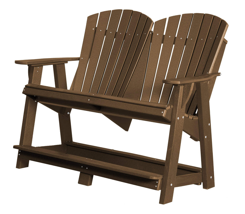Wildridge Wildridge Heritage Recycled Plastic Double High Adirondack Bench Tudor Brown Adirondack Bench LCC-130-TB