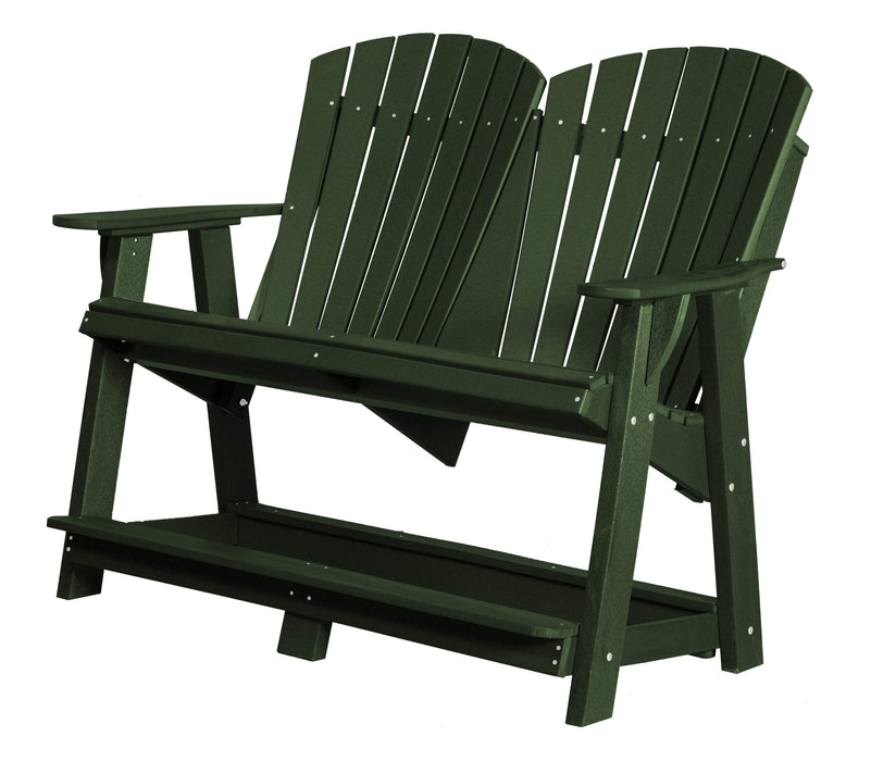 Wildridge Wildridge Heritage Recycled Plastic Double High Adirondack Bench Turf Green Adirondack Bench LCC-130-TG