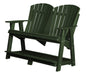 Wildridge Wildridge Heritage Recycled Plastic Double High Adirondack Bench Turf Green Adirondack Bench LCC-130-TG