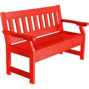 Wildridge Wildridge Heritage Recycled Plastic Garden Bench Bright Red Garden Bench LCC-124-BR