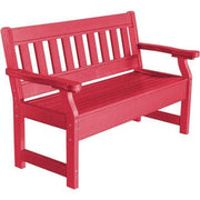 Wildridge Wildridge Heritage Recycled Plastic Garden Bench Dark Pink Garden Bench LCC-124-DP