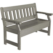 Wildridge Wildridge Heritage Recycled Plastic Garden Bench Light Gray Garden Bench LCC-124-LG