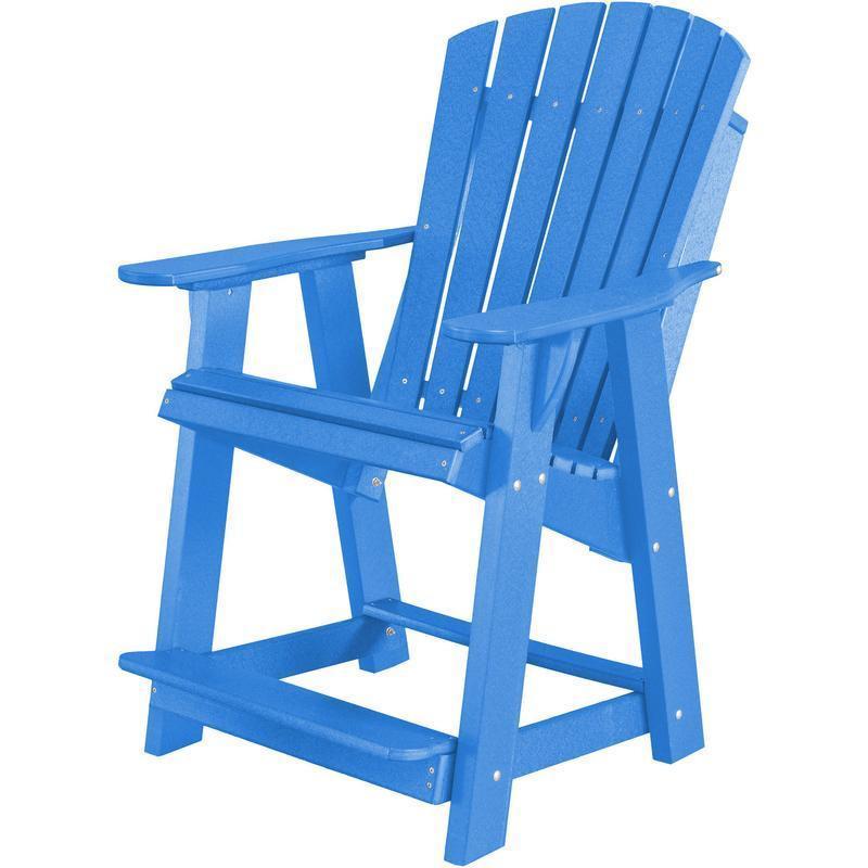 Wildridge Wildridge Heritage Recycled Plastic High Adirondack Chair Blue Adirondack Chair LCC-119-BL