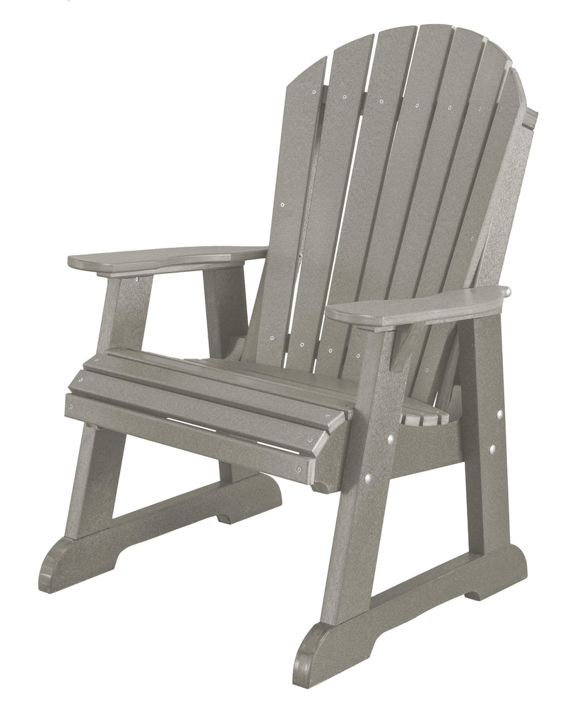 Wildridge Wildridge Heritage Recycled Plastic High Fan Back Chair Light Gray Outdoor Chair LCC-117-LG