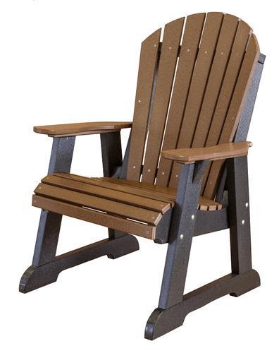 Wildridge Wildridge Heritage Recycled Plastic High Fan Back Chair Tudor Brown on Black Outdoor Chair LCC-117-TBOB