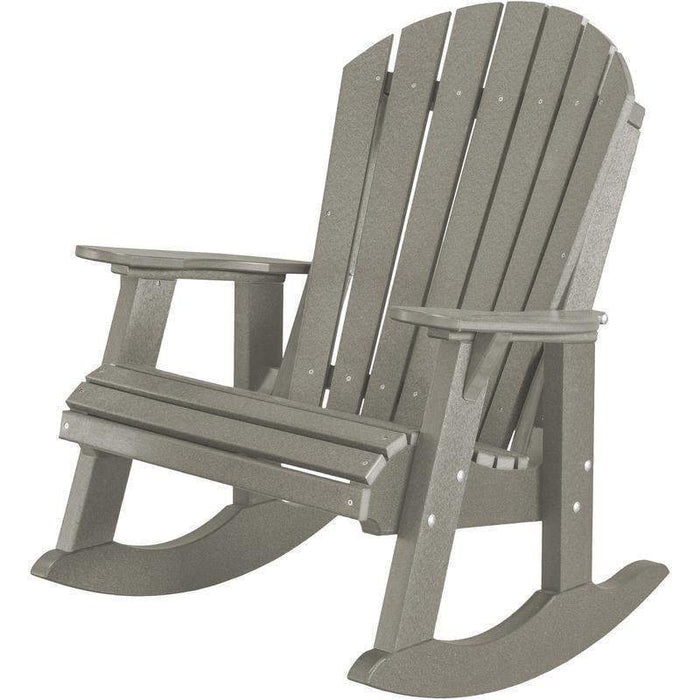 Wildridge Wildridge Heritage Recycled Plastic High Fan Back Rocker Chair Light Gray Rocking Chair LCC-115-LG