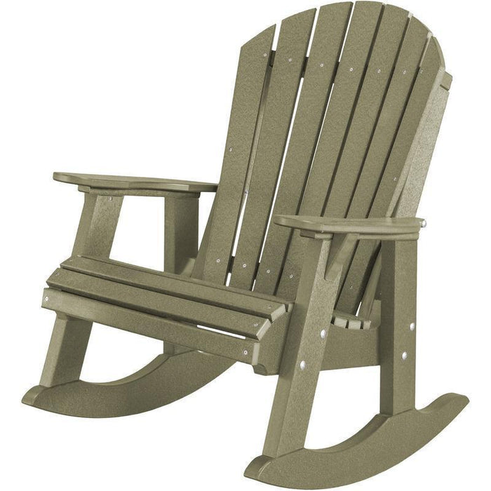 Wildridge Wildridge Heritage Recycled Plastic High Fan Back Rocker Chair Olive Rocking Chair LCC-115-OL