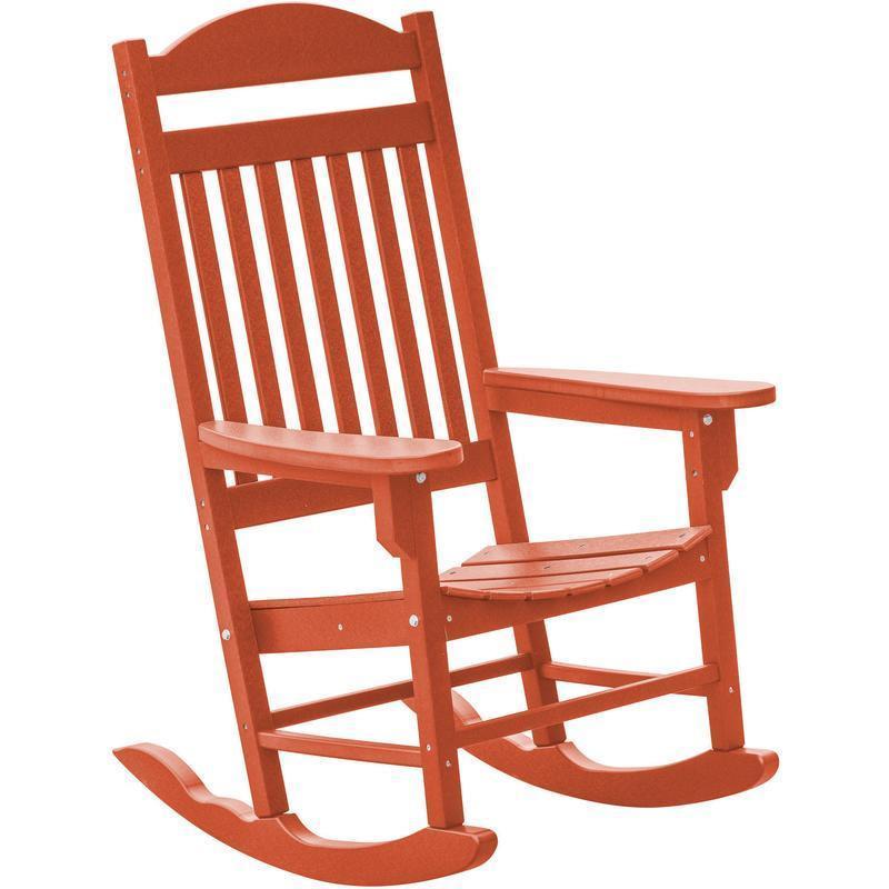 Wildridge Wildridge Heritage Traditional Recycled Plastic Rocker Chair Bright Red Rocking Chair LCC-101-BR