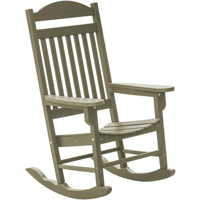 Wildridge Wildridge Heritage Traditional Recycled Plastic Rocker Chair Olive Rocking Chair LCC-101-OL