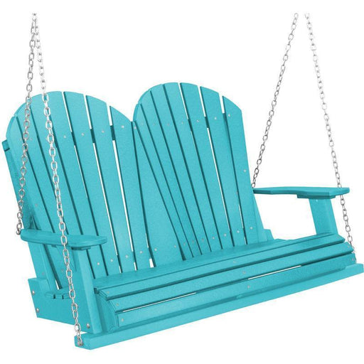 Wildridge Wildridge Heritage Two Seat 4ft. Recycled Plastic Porch Swing Aruba Blue Porch Swing LCC-102-AB