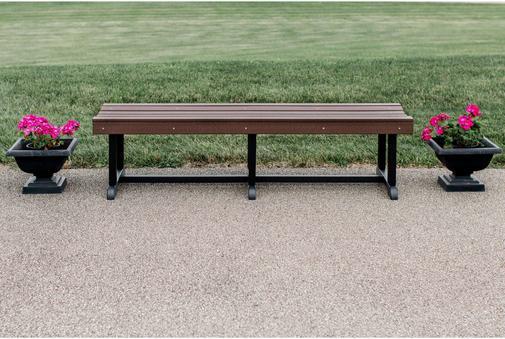 Wildridge Wildridge Outdoor Heritage 68 Inch Patio Bench Weatherwood on Tudor Brown Bench LCC-174-68-WWB