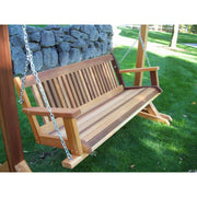 Wood Country Wood Country Cabbage Hill 5ft Red Cedar Porch Swing Cedar Stain + $30.00 Porch Swing CBH5'-2